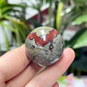 35mm Natural Dragon&#39;s blood stone sphere,Quartz crystal divination ball,Home decoration,rock,Reiki healing,Crystal Gifts 1PC