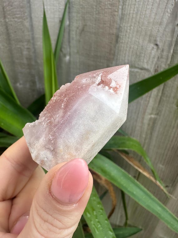 Pink Amethyst Tower with Natural Druzy •  Amethyst crystal point