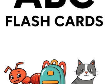 Alphabet Flash Cards for Kids – A to Z Printable Learning Cards, Preschool & Toddler Educational Activity , ABC Visual Phonics