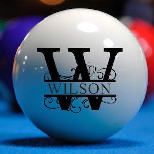Personalized Cue ball, Billiard and Snooker Cue Ball, Monogram Engraved Cue Ball, Birthday Gift, Anniversary Gift, Christmas Gift Ideas