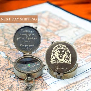 Personalized Working Compass with Custom Engraving, Christmas Gift Compass, Christmas Present, Gift for Grandson, Boy Christmas Gift