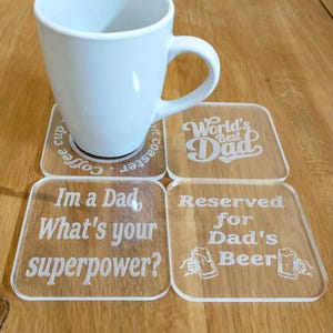 Dad Quotes Funny Drinks Coasters