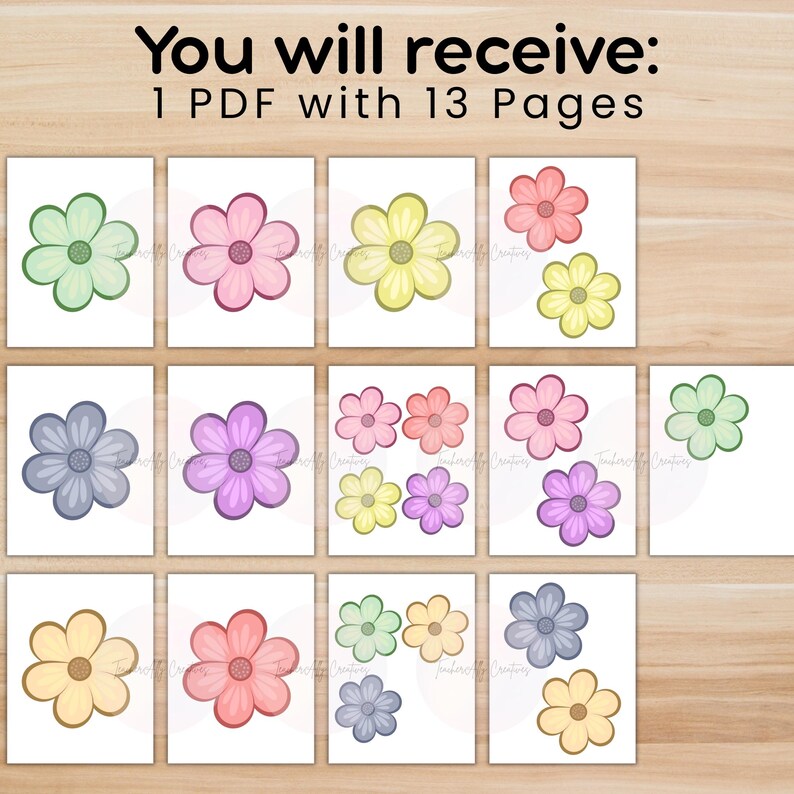 Spring Flower Bulletin Board Decor Printable, Flower Cutouts Classroom ...