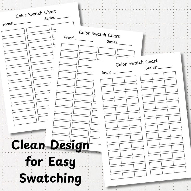 Blank Printable Color Swatch Charts (no Labels), 10 Page A4 Artist ...