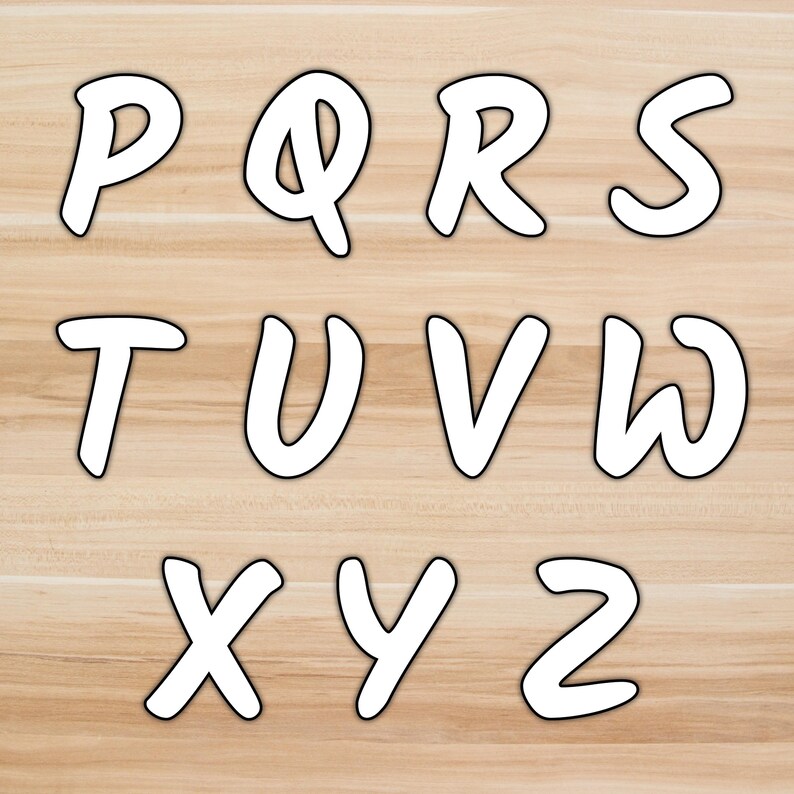 Large Outline Alphabet Letters Printable, Classroom Bulletin Board ...