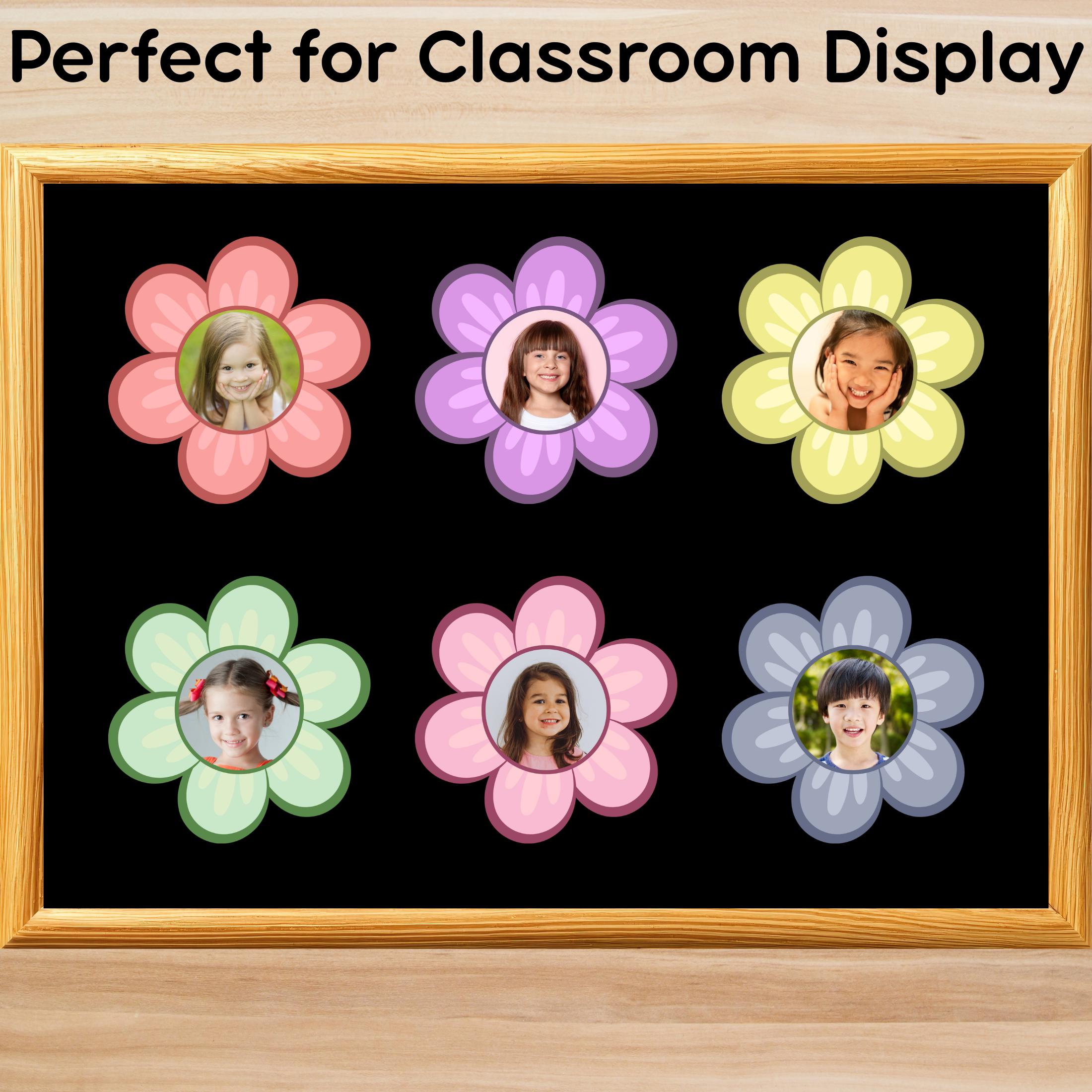 Editable Student Photo Frame Printable, Flower Frame Classroom Display ...