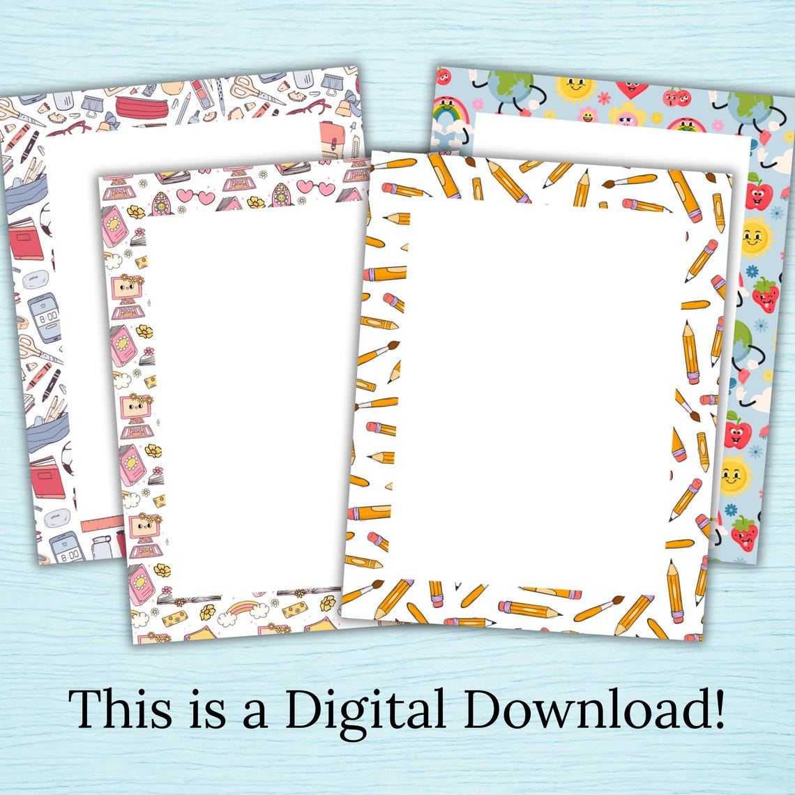 School Page Borders Printable, Classroom Worksheet Borders, School ...