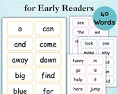 Pre-Primer Dolch Sight Words Flashcards | 40 High-Frequency Words for Kindergarten & Preschool Reading