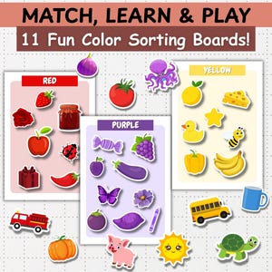 Color Matching Activity: Montessori Materials, Toddler & Preschool Printable (PDF Download)