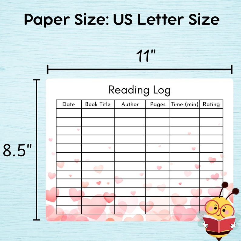 Kids Reading Log Printable, Homeschool Tracker Worksheet (PDF Download ...