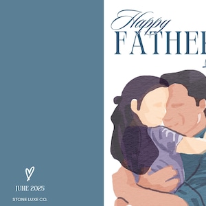 Vatertagskarte zum Ausdrucken - Niedliche Vatertagskarte für Papa, Opa, Bruder, Onkel - Vater Tochter liebevolle Karte - digitaler Download