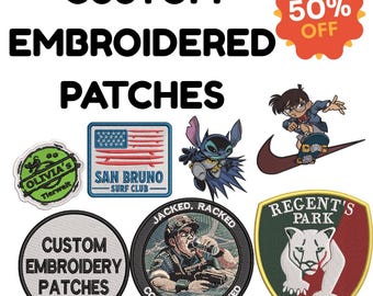 Custom Embroidered Patch, Personalized Logo Patch, Velcro Patch, Iron On Patch, Military Patch, Name Patch, Custom Patch