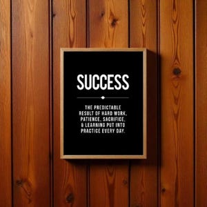 Success Motivational Posters & Prints | Office Décor Modern Wall Art | Entrepreneur Canvas Painting Inspiration Pictures
