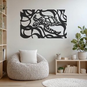 Yin Yang Sun Moon Metal Wall Decor, Framed Celestial Day Night Wall Art, Black Abstract Sun and Moon Design, Zen Spiritual Gift For Home