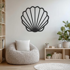 Décoration murale en métal en forme de coquillage pour une décoration côtière, décoration murale océan d&#39;inspiration nautique, décoration murale maison de plage en 10 tailles