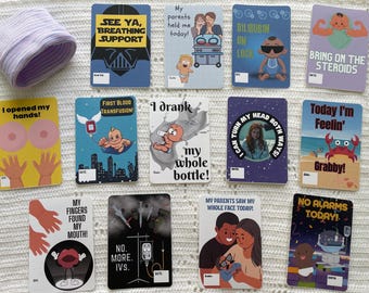 Colección de marcadores de hitos para bebés con accesorios fotográficos para la UCIN: reales, divertidos y de apoyo