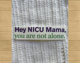 Pegatina de mamá de la UCIN: vinilo morado y verde - Regalo de ánimo