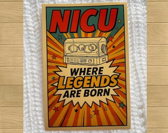 Pegatina de guerrero de la UCIN: libro para bebés, botella de agua, calcomanía para computadora portátil