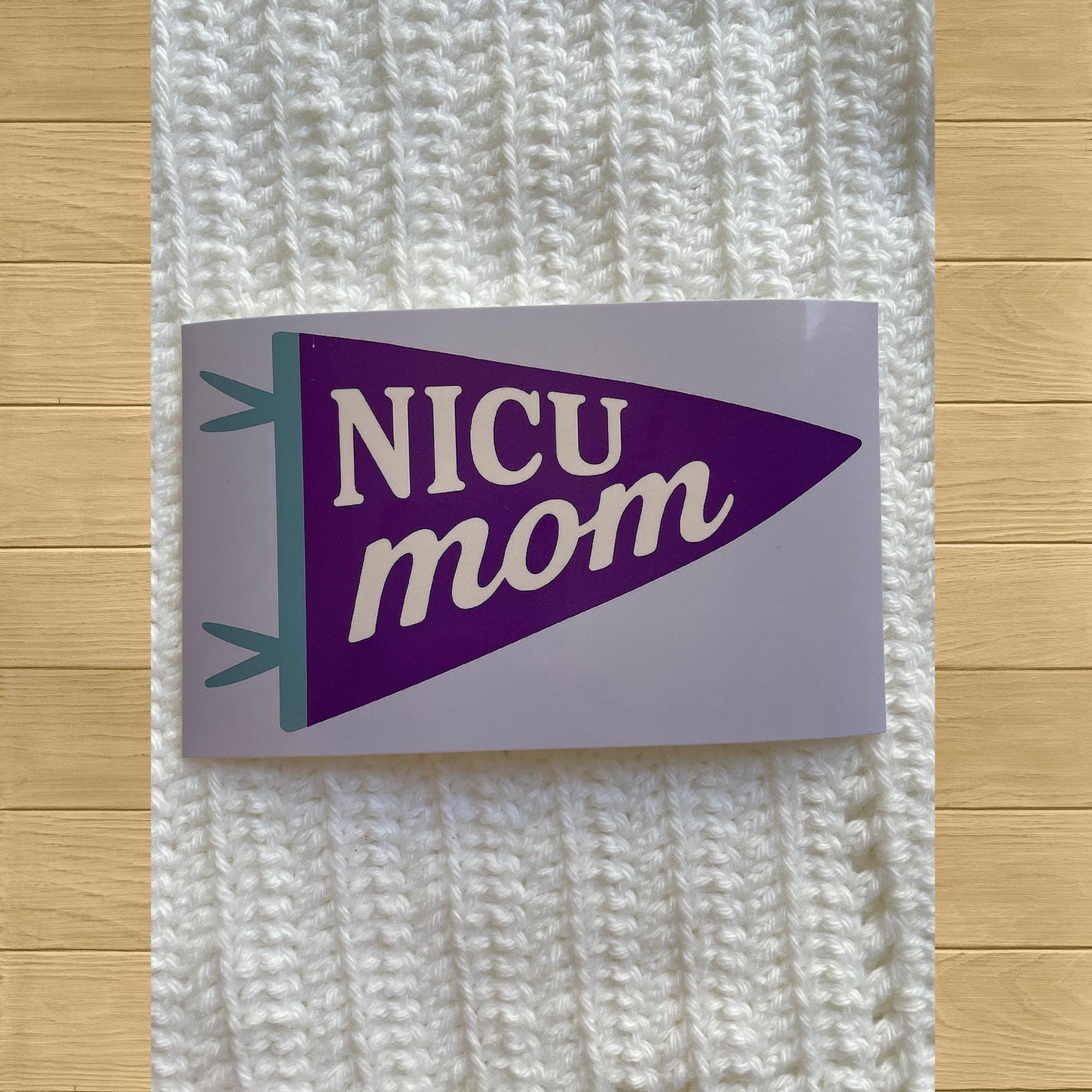 NICU Preemie Baby Car Decal – "So Proud Heart With Tiny Feet" Vinyl Sticker For Car, Laptop, Water Bottle