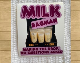 Pegatina de la bolsa de leche de la UCIN: vinilo impermeable para portátil o botella de agua