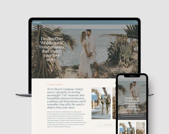 Showit Template for Travel Agents | Destination Wedding & Honeymoon Travel Website