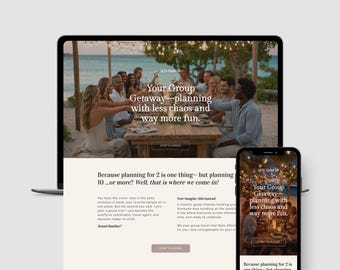 Showit Landing Page Template for Travel Agents