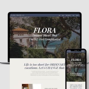 Showit resebyråmall med WordPress-blogg