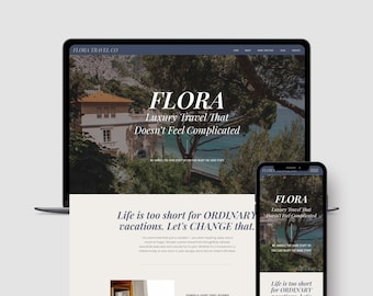 Showit Travel Agent Template with WordPress Blog