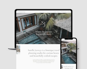 Showit One Page Website for Travel Agents | MicroSite | MiniWebsite