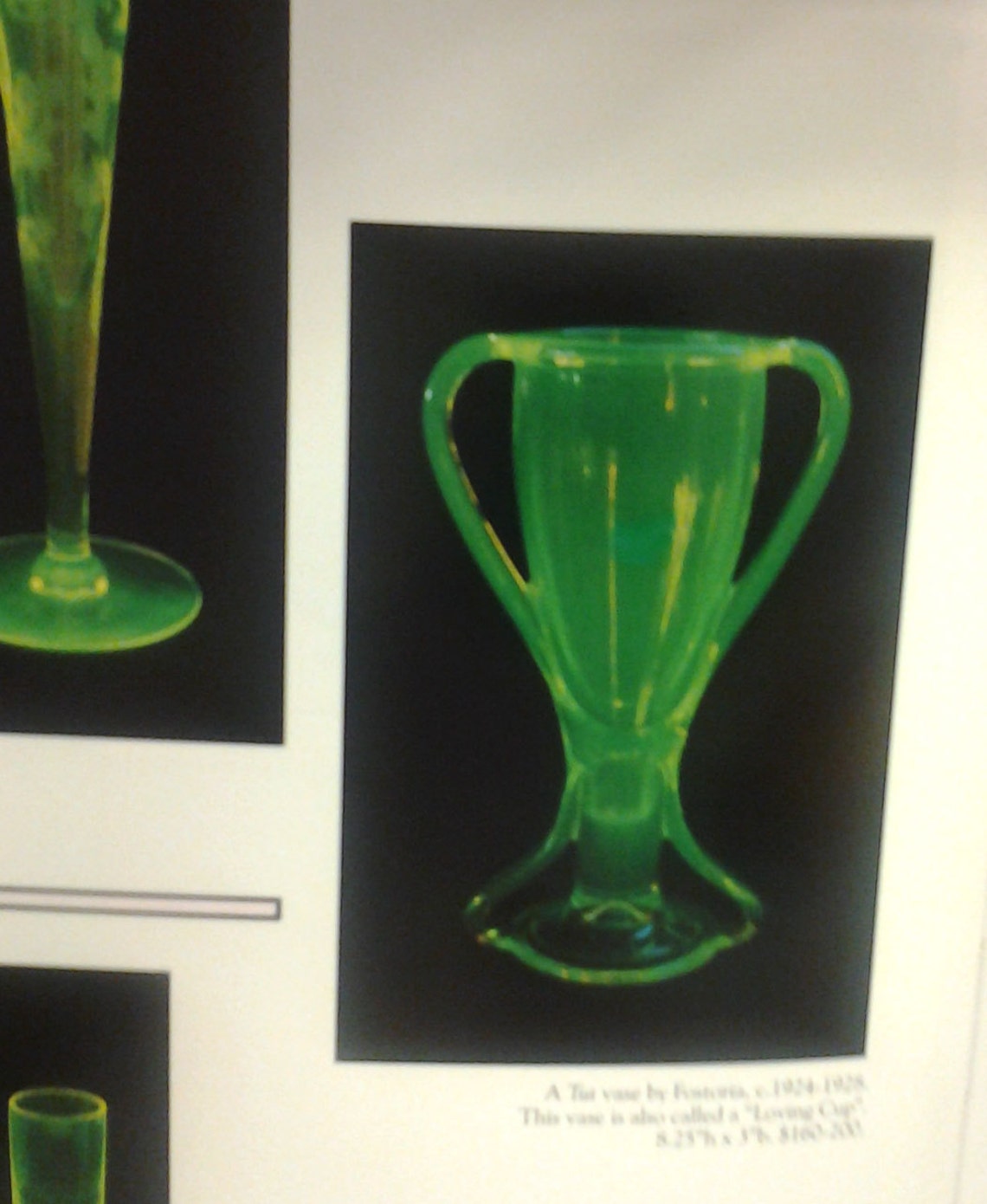 Art Deco Tut Uranium Vaseline Glass Vase Fostoria ' Etsy