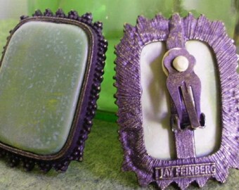 Vintage Jay Feinberg Strongwater signed Earrings 1980's Jewelry