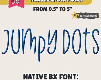 Jumpy Dots BX Embroidery Font Native BX Embrilliance Elegant Vintage Alphabet Home Floral Projects Embroidery Fonts Machine Embroidery