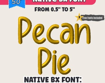 Pecan Pie BX Embroidery Font Native BX Embrilliance Elegant Vintage Alphabet Home Floral Projects Embroidery Fonts Machine Embroidery