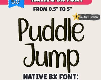 Puddle Jump BX Embroidery Font Native BX Embrilliance Elegant Vintage Alphabet Home Floral Projects Embroidery Fonts Machine Embroidery