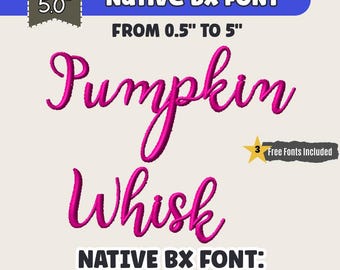 Pumpkin Whisk BX Embroidery Font Native BX Embrilliance Elegant Vintage Alphabet Home Floral Projects Embroidery Fonts Machine Embroidery