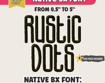Rustic Dots BX Embroidery Font Native BX Embrilliance Elegant Vintage Alphabet Home Floral Projects Embroidery Fonts Machine Embroidery