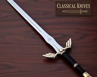 Schwarzes Fantasy-Ritter-Schwert - Handgefertigtes Dekoratives Display-Klinge