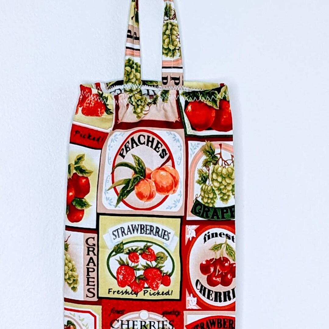 Fabric Plastic Grocery Bag Holder Fresh Harvest Etsy