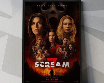 Scream 7 (2026) Movie Poster| Movie Canvas| Wall Art| Poster Unframed| Cover Poster| Canvas Print| Canvas Poster
