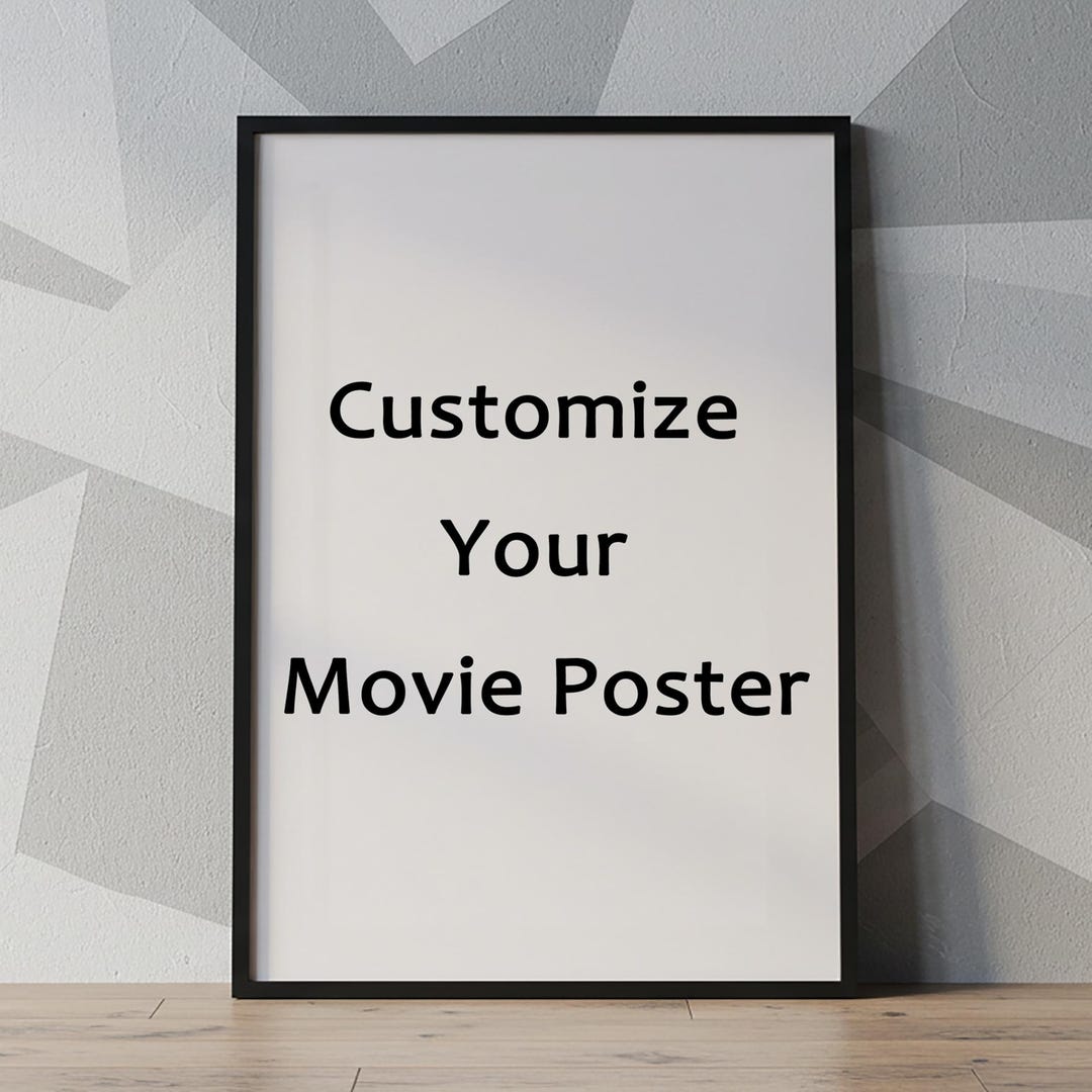 Custom Movie Poster | Movie Canvas | Wall Art| Poster Unframed| Cover ...