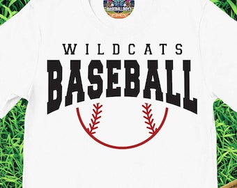 Wildcats Baseball T-shirt, Wildcats Shirt, Gift for Wildcats Fan, Game Day Shirt, School Spirit Shirt, Wildcats Tee, Wildcats Spirit Shirt