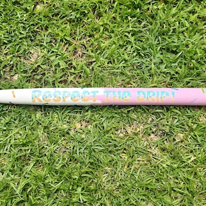 Ice Cream Drip Plastic Baseball Bat, Respect the Drip, Plastic Baseball Bat, Novelty Baseball Bat, Baseball Gift, Custom Plastic Bat, Bat