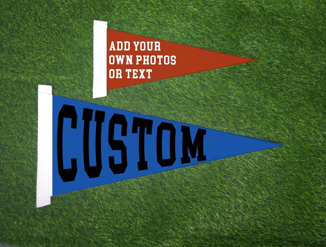 Personalized Pennant Flag, Full Color Custom Pennant Flag, Sports Team ...