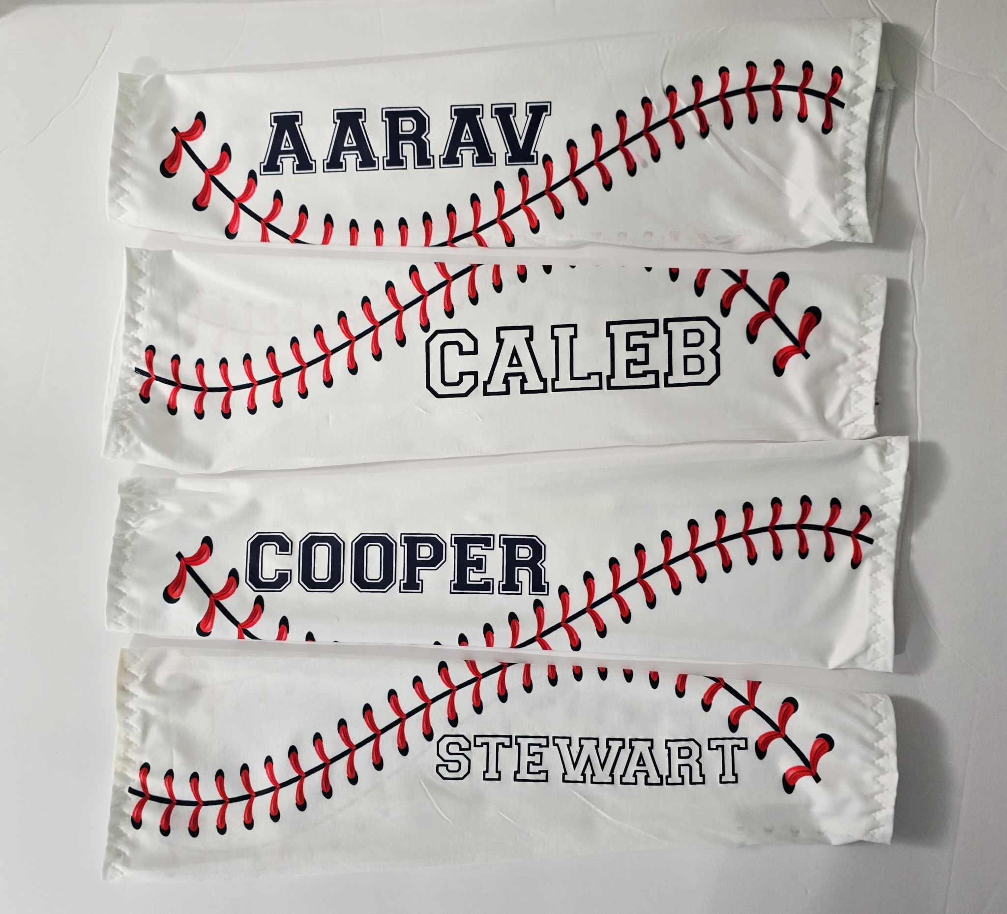 Youth Baseball Arm Sleeves, Custom Arm Sleeves, Personalized Arm Sleeve, Personalized Arm Sleeves with Name, Number or Logo for Sports Teams