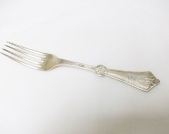 4 Persian 1871 Dinner Forks Monogrammed Free US Ship /