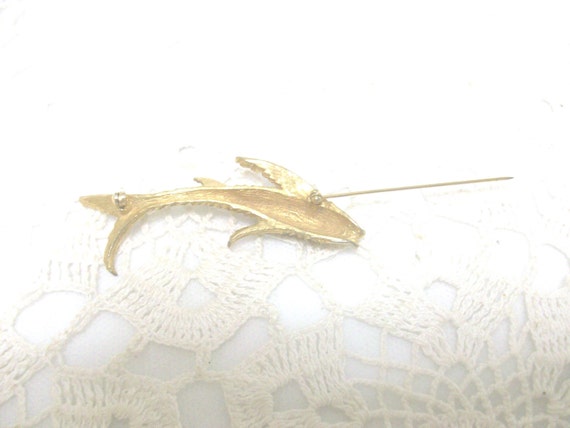 Gold Fish Brooch Pin Free US Ship / - image 5