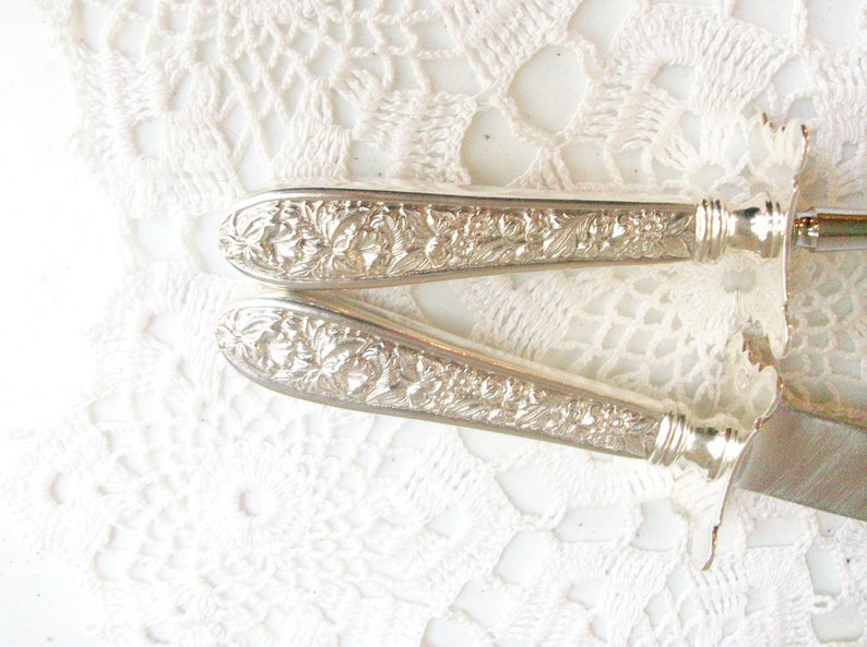 2 Sterling Silver Stieff Corsage Carving Set Knife Fork Free US Ship / image 4