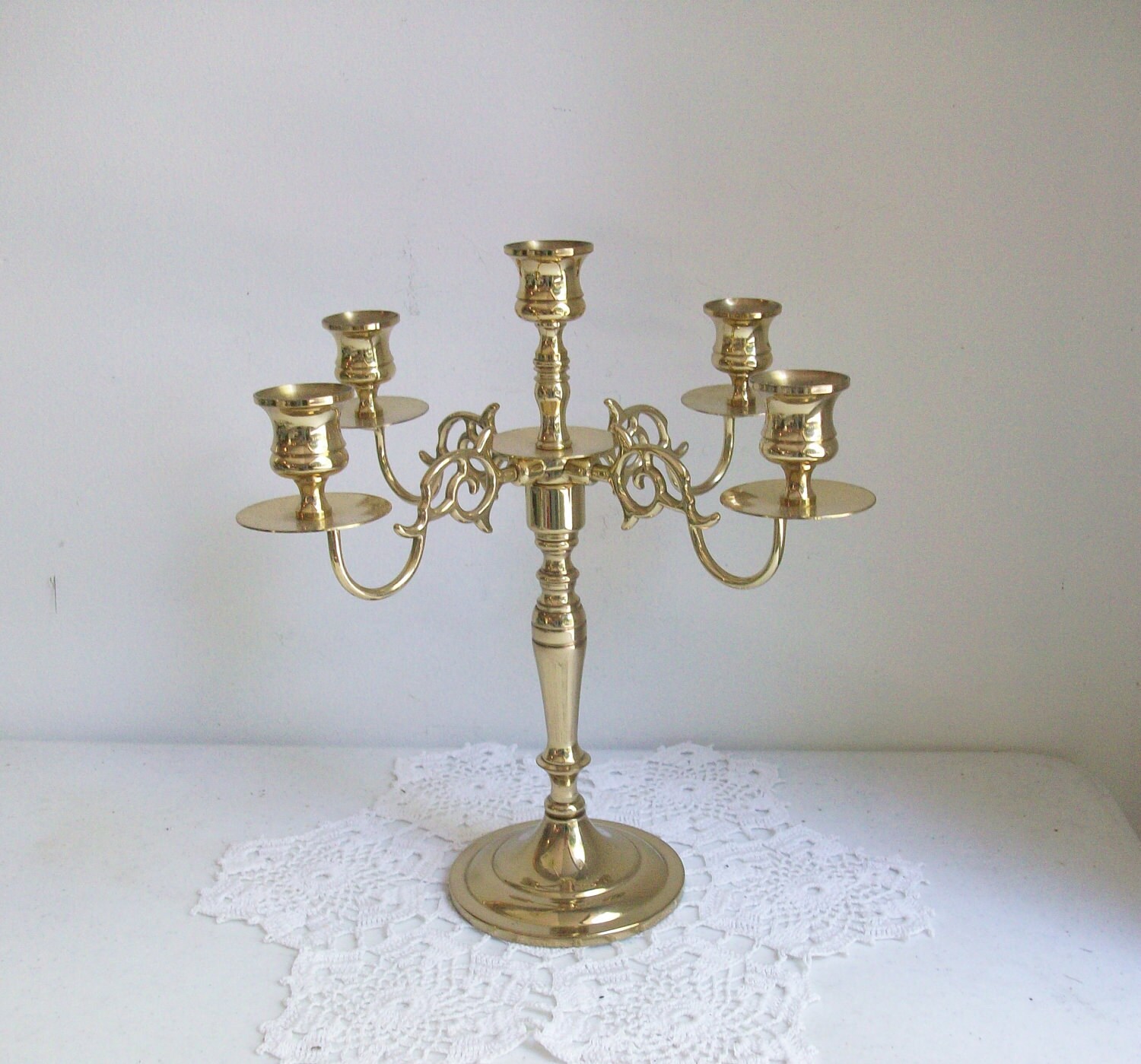 Baldwin Brass Candelabra 5 Light Made in America Etsy