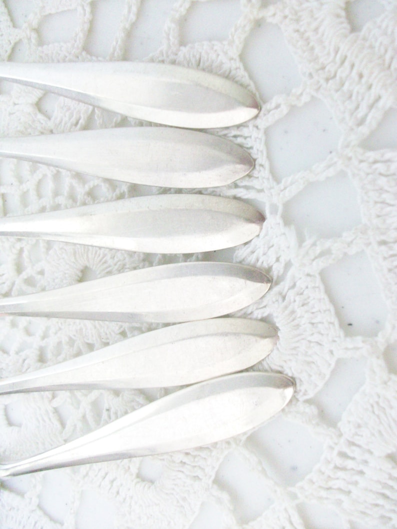 6 Silver Patrician Salad Forks 1914