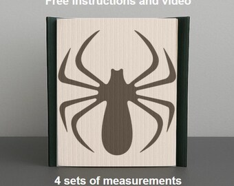 Solo modello - Libro piegato a forma di ragno - taglia e piega, modello per piegare il libro, 419 pagine, scarica PDF, istruzioni incluse, insetto, Halloween, arte